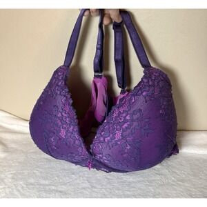 Torrid Purple Lace Underwire Adjustable Strap Bra Women's Size 48C